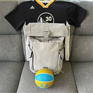 NWT Steph Curry UA Basketball Bag, with new mini ball and EUC Youth XL jersey